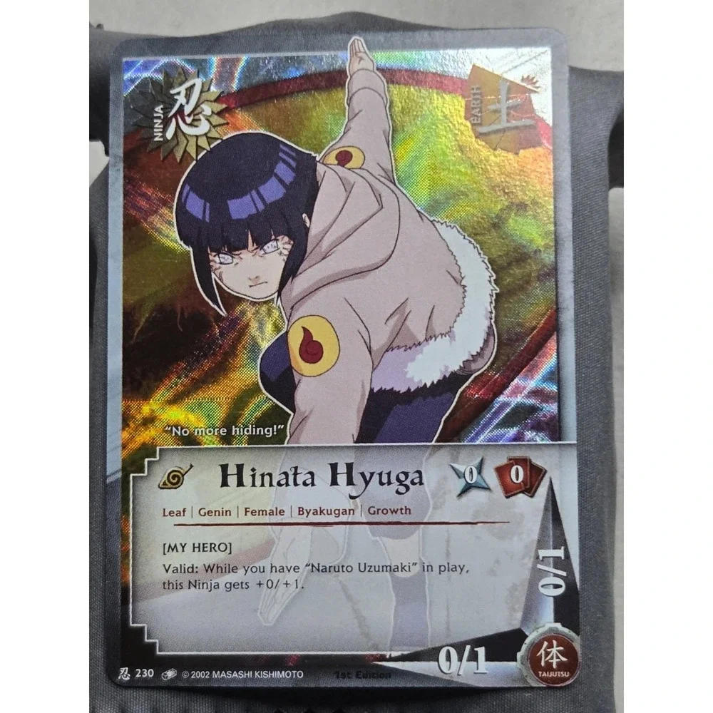 Naruto CCG - Hinata Hyuga [My Hero] 230 Wavy Foil Common 1st Ed NM/